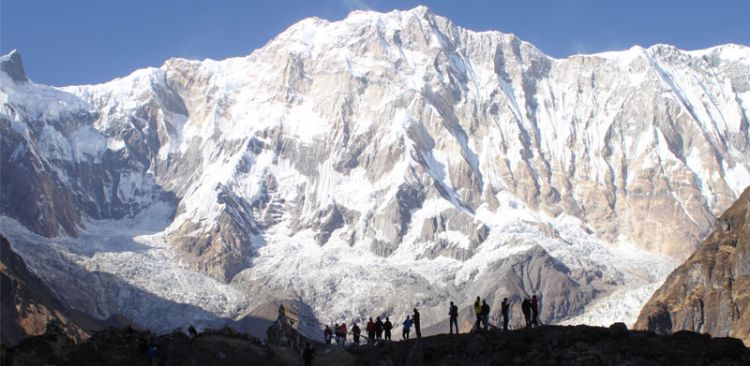 Trekkers in Annapurna Base Camp